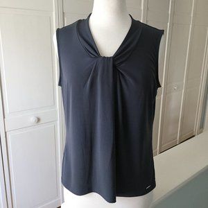 Calvin Klein Shell Blouse in Steel Gray